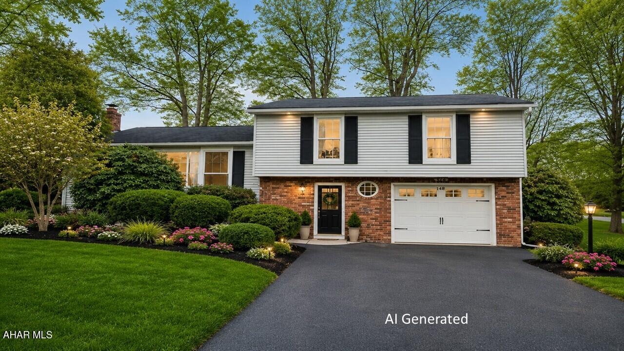 Situated on a spacious corner lot, this inviting home offers comfort, functionality, and thoughtful upgrades throughout. The kitchen stands out with its modern, unique bar with new lighting, pantry, oak cabinetry, and durable ceramic tile flooring--perfect for everyday living and entertaining alike. The dining room features new luxury laminate flooring and patio doors that lead to the freshly painted covered back deck, creating a seamless indoor-outdoor flow.

A large living room provides a warm and welcoming atmosphere, highlighted by a built-in propane fireplace that can be enjoyed from both the living and dining areas. The master suite is a private retreat, complete with a full bathroom featuring a walk-in shower, luxury laminate flooring, and added mini-split system for efficient heating and cooling. An additional full bathroom serves guests and family members.

The lower level opens into a convenient foyer with a closet, offering direct access to the garage and laundry room. A finished basement/bonus room expands your living space, ideal for entertaining, and includes a half bath and ample storage.
Outside, the semi-private backyard offers a large deck, perfect for relaxing or hosting gatherings while enjoying the outdoors. Patio off the deck offers a firepit area for more entertainment and relaxation. Just some TLC needed. New Mini Splits Throughout!!