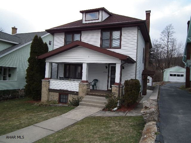 Beautiful orginal wood trim and cabinets, glass face shutters on thermo pane windows, 4 bedrooms, detached garage, roof is 7-8 years old, nice size kitchen. This is a great starter home with fresh paint and maintained with love. Great front porch with swing, and covered back porch. Shed included and will be painted. Call today to set up an appointment!  Average Utility cost: Electric - $47/mo., Gas - $105 - $113/mo., Water - $45 - $50/mo. There is a thermostatically controlled whole house fan in the attic, there are awnings that stay with the house, screens for windows and storm door are in the attic. Porch rails, shed, underside of the roof over the side door, and front porch columns will be painted as soon as weather permits.