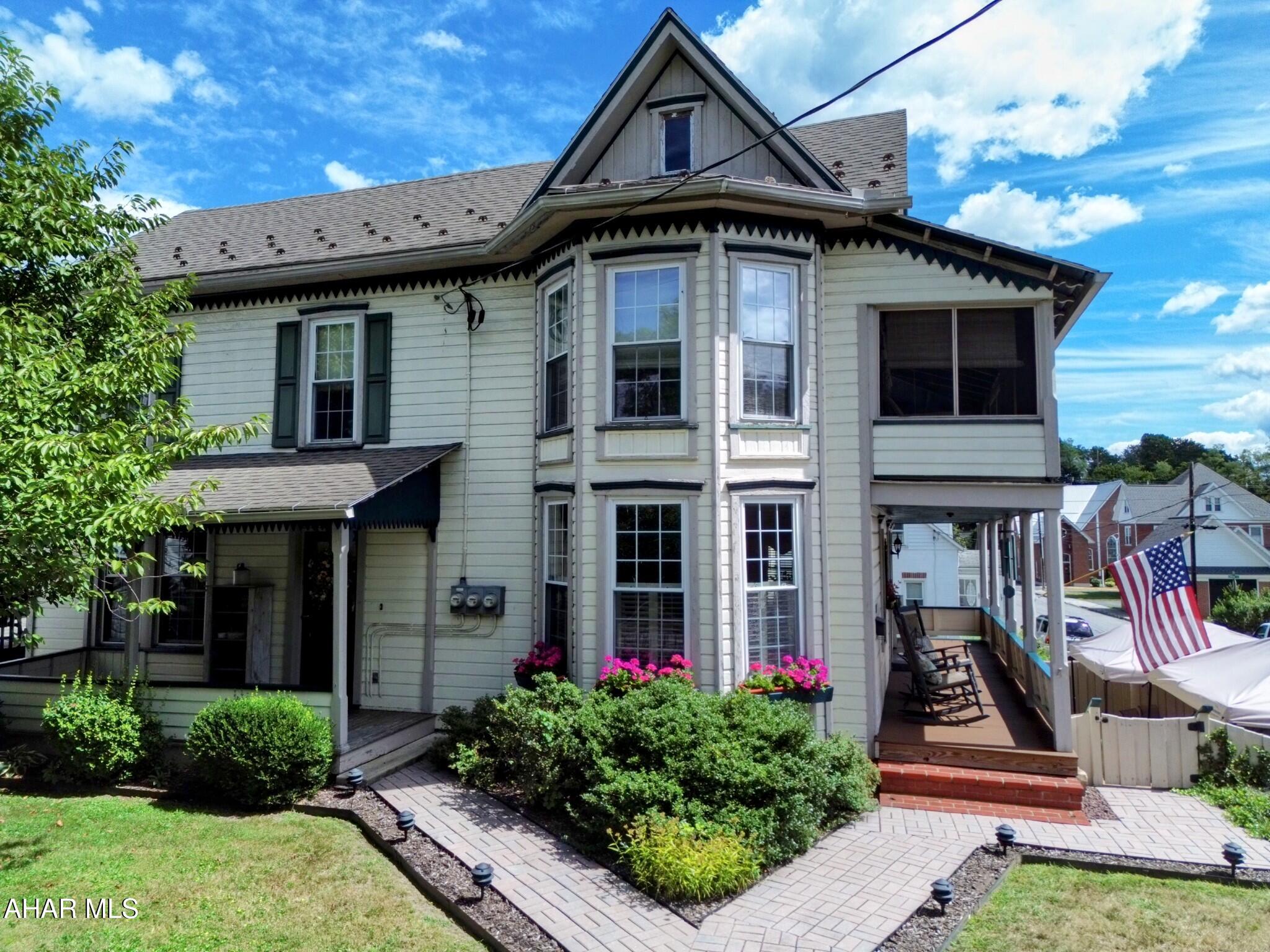 Lovely Victorian Style Home with many possiblities. Could be divided into 4 rental units, or could be just a family residence. Better yet, live in one and rent the rest. Seller would like the option to possibly rent the hair salon in the basement , along with the primary living space. The home has had lots of renovations over the years. Primary residence has 3 bedrooms and a full bath. Upstairs is already a 1 bedroom apartment , with kitchen, living room and bath. Downstairs the left side of home  could be made into another 1 bedroom apartment, with living room , kitchen, full bath. All would have their own separate entrances. Otherwise enjoy the entire home as yours to spread out and enjoy. Soothing colors through out the home. It is full of unique features only an older home has to offer. Call to set up your appointment.