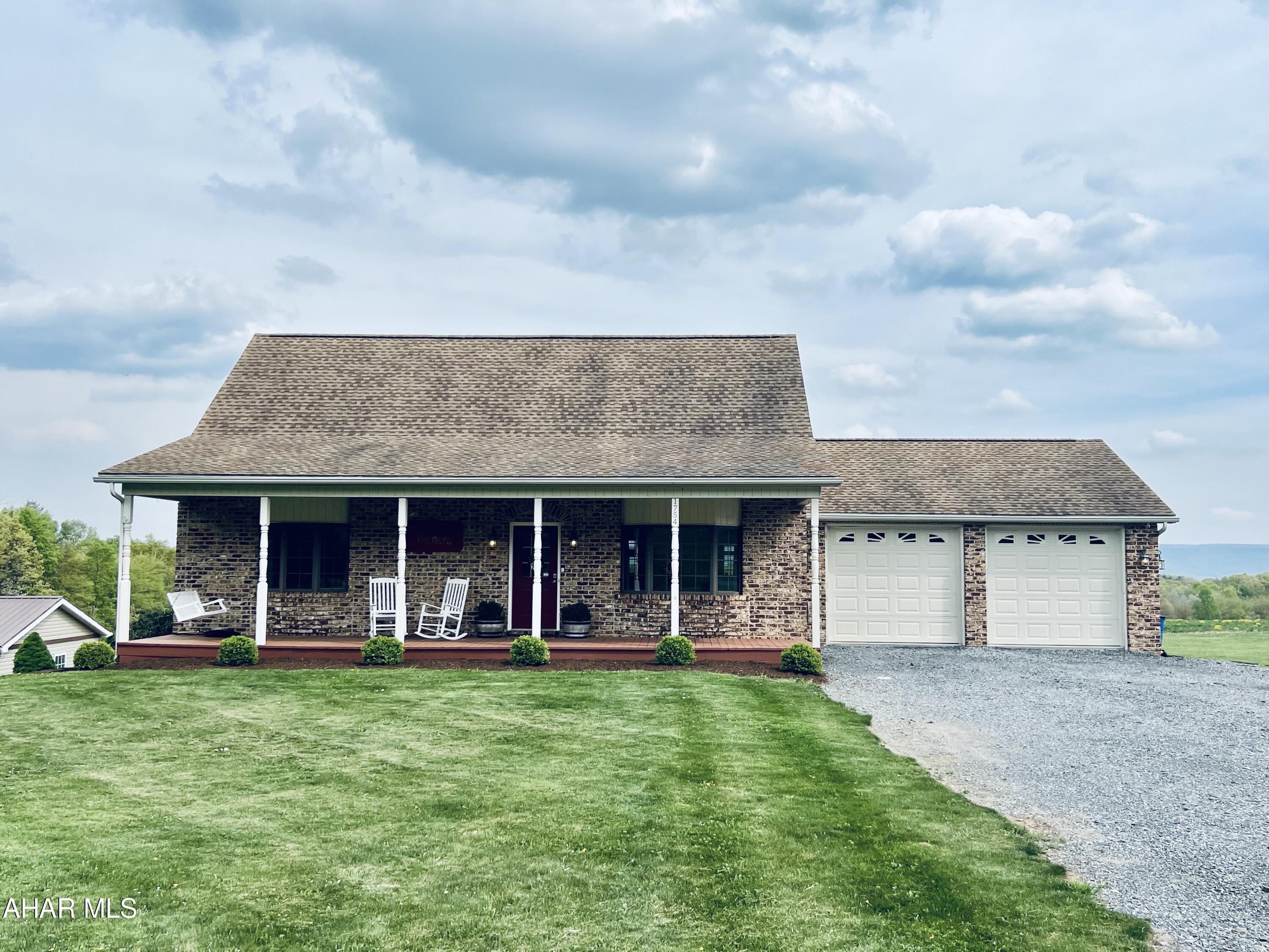 Welcome to 1754 Pump Station Road!  Just shy of two acres of serene peacefulness awaits you with this beautiful Cape Cod style home.  3 BR, 3 Bath, open concept kitchen area, large front porch, large rear deck. finished basement.   The views are beautiful!  Two car attached garage plus an integral garage with workshop and a bonus garage/storage building.  Call to schedule your showing today!
