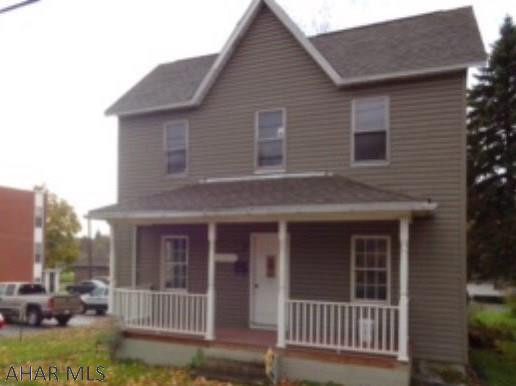Three bedroom, one bath home in Northern Cambria with both oil and coal hot water heat. This home features a large, remodeled kitchen with Aristokraft cabinets. There is plenty of room for the family to gather around the eating area. The large living room has custom poplar paneling, plenty of windows and newer carpet. There is a dressing room and walk in closet adjacent to one of the bedrooms, and the bathroom has been remodeled including a Bathfitters tub and lots of storage. The front porch is new with composite decking and there is a large deck on the back that is ideal for family gatherings. Off street parking and an extra large, flat lot make this home worth a special look for you and your family.