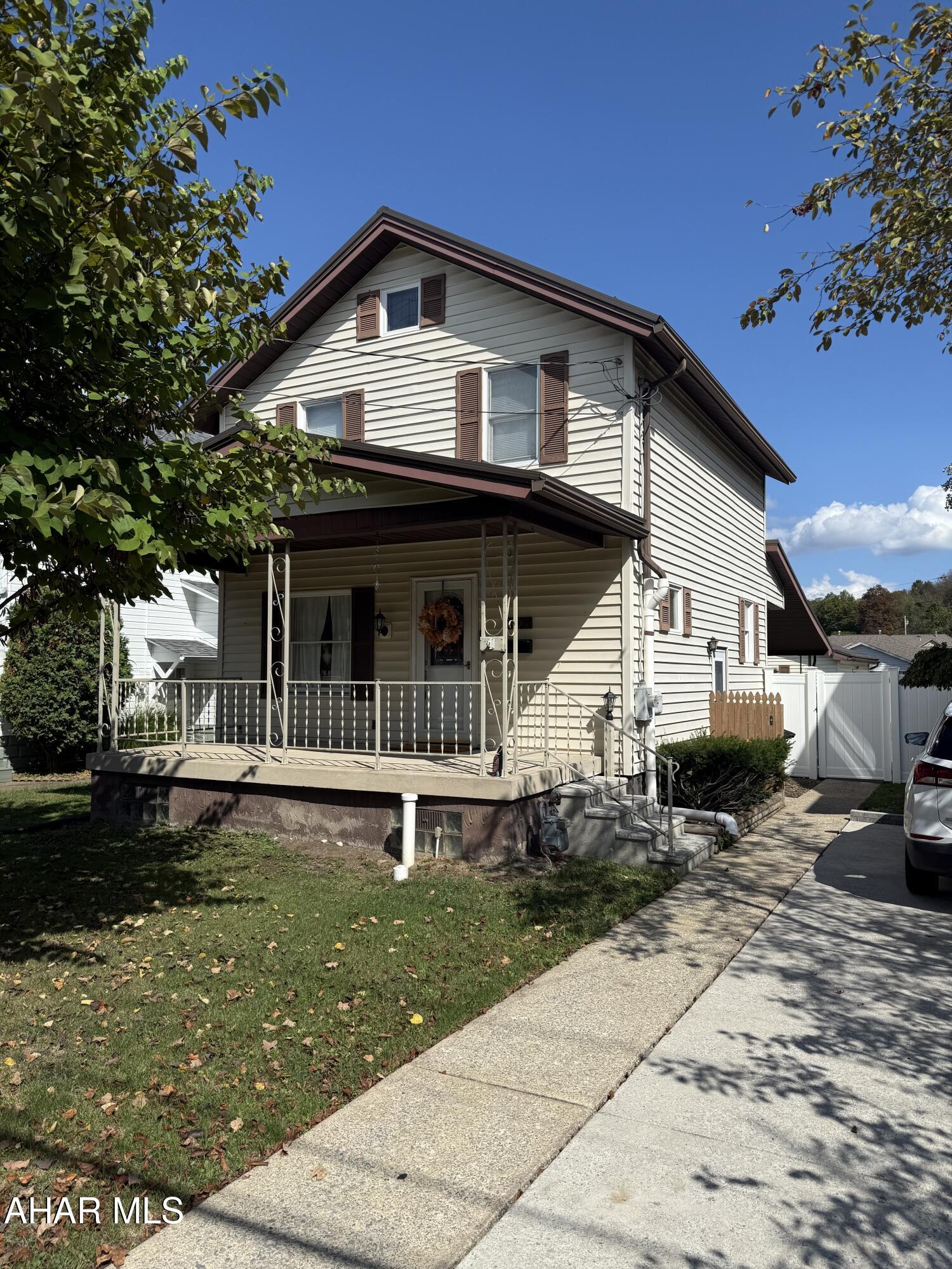 Charming two-story home located in the Hollidaysburg Borough. Offering approximately 1,400 sq. ft. of living space, this home combines comfort, functionality, and small-town charm.
Inside, you will find a spacious layout with 2 bedrooms and 2 full bathrooms, providing convenience and privacy for family or guests. The bonus room offers endless possibilities—perfect for a home office, playroom, or guest space to suit your lifestyle needs. The main level features a warm and inviting living area, an efficient kitchen, and a beautiful dining room, full bathroom, and mudroom.
Situated in historic Hollidaysburg Borough, this property places you
close to local shops, dining, schools, and parks, all while being just minutes from Altoona and major travel routes.
Whether you're searching for your first home, a downsizing opportunity, or an investment in a desirable community, this
Hollidaysburg gem offers the perfect blend of charm and potential.
This home also has a brand-new roof, new hot water tank, new electrical outlets and covers, and a two-year-old vinyl privacy fence. Sale is contingent on seller securing alternate housing.