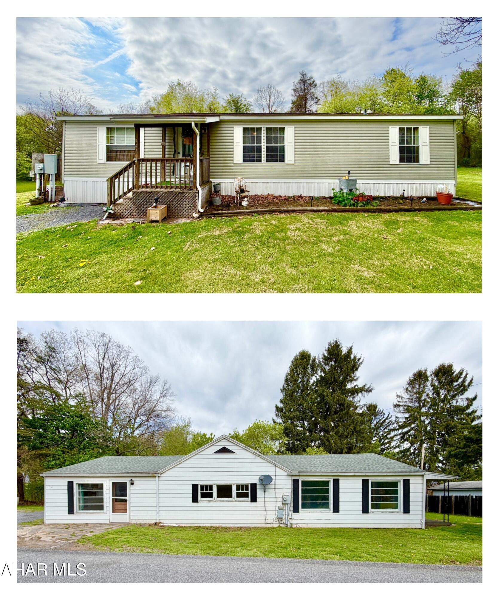 Two homes for the price of one! This property consists of a three-bedroom, one-bath ranch home along with a three-bedroom, two-bath double-wide. Whether you're looking to start or grow your rental portfolio, this property presents a strong investment opportunity with the potential for dual rental income. It's also ideal for owner-occupants, live in one home while renting the other to help offset your mortgage and expenses.