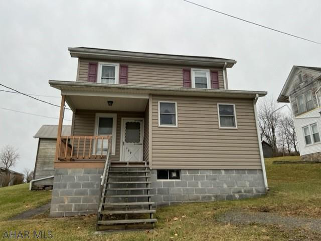 Cute home on .253 Ac.  Vinyl siding, 1st floor laundry, 2-story with 2 bedrooms and one full bath. Unfinished basement.