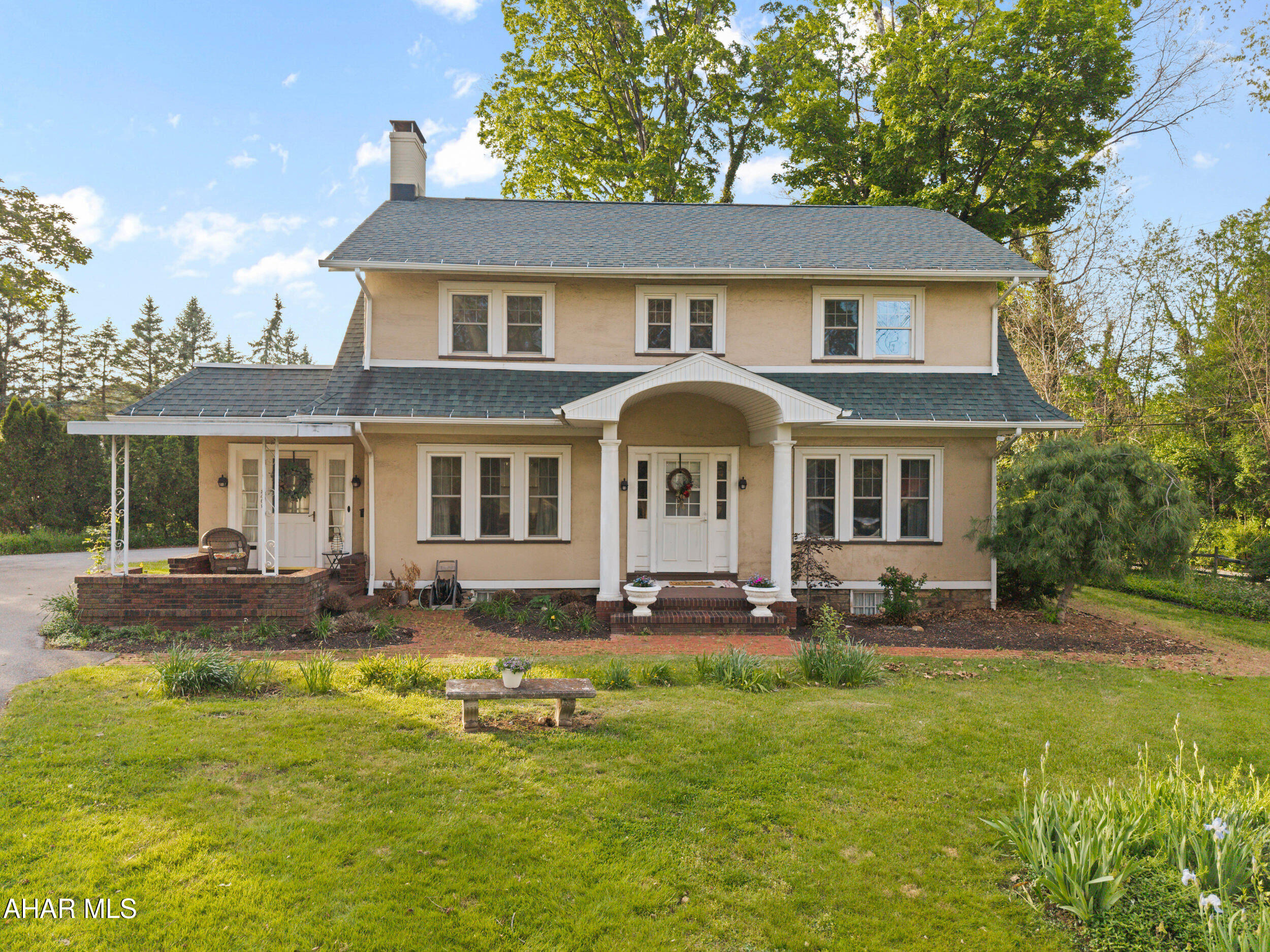 Large Three Bedroom home for sale at 3409 Oak Lane Altoona -- a timeless stately home tucked away in the prestigious Mansion Park area of Altoona. Built in 1920, this beautifully maintained property blends classic charm with spacious living, offering over 2,900 square feet of character-filled space on a private .55-acre lot. From the moment you arrive, the home's mature setting and elegant curb appeal make a lasting
impression. Inside, you'll find an inviting layout featuring a large formal living room with a
wood-burning fireplace, a sunroom lined with built-in bookshelves and a second fireplace, and a formal dining room perfect for entertaining guests.
The home offers 3 spacious bedrooms, including a primary suite with an ensuite bath, an office with built in desk,
plus a finished third floor that can easily serve as a fourth bedroom, or bonus space. Additional highlights include 3.5 bathrooms, newer windows, four-zone gas hot water heat, a detached two-
car garage, rear patio, and a beautifully sized yard ideal for relaxing or entertaining outdoors. Located in one of Altoona's most sought-after neighborhoods, this home offers the perfect combination of privacy, historic character, and convenience to schools, parks, and city amenities. 3409 Oak Lane is truly a rare opportunity to own a classic Mansion Park gem with room to grow
and timeless appeal.