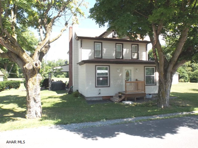 Very Nicely remodeled 2 Story Home in HASD on 1/2 acre-great lot with woods behind. The side porch is relaxing with refreshing fish pond beside. Home has Open floor plan and is bright and cheery with new laminate flooring. 3 bedrooms on 2nd floor with renovated bath, access to attic for addtl storage thru master bedroom. 2 car garage with 2nd floor for storage. This home has so much to offer at a great price including new windows and low taxes. 2017 Taxes assessed $1228. Seller is putting on finishing touches to new drywall and new steps.