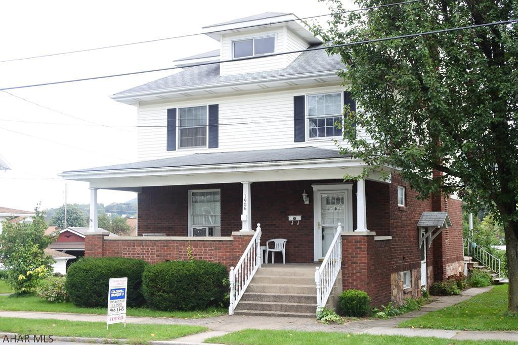 Wonderful Tyrone Borough location.  Classic 2 1/2 story with room for everyone.  Spacious eat-in kitchen (appliances stay), sunny dining room...perfect for family get togethers.  There is a convenient 1st floor half bath and plenty of room if you would like to bring the laundry to the main level. Upstairs you have 4 nicely sized bedrooms plus a bonus room...suitable for a den, office or playroom.  The main bath has been updated. The 3rd level is perfect for a teenage retreat...built-in platform beds and desks are already there!  Outside you'll find a big, flat yard and a 2 car garage PLUS an off street parking area.  Nice mountain views from the covered porch.  This home is waiting for a new family to love it.