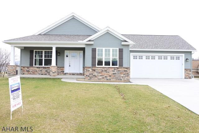 Craftsman style home with spacious, open floor plan.  3 Bedrooms, 3 Full Baths and a finished lower level. Beautiful kitchen with center island and quartz countertops....Stainless steel appliances included!  Living room boasts cathedral ceilings and a open view of the kitchen. Brand new home built by Greg Dempsie. Hollidaysburg Schools!   Taxes will be assessed upon completion.