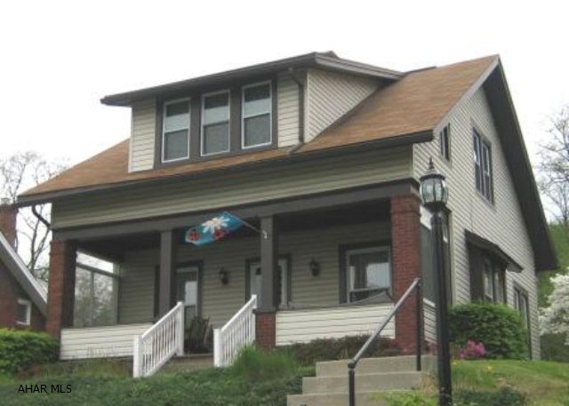 Enjoy tennis & basketball.  Excellent condition, well maintained, very clean, beautiful natural woodwork. Large remodeled kitchen w/corian counters.  Finished dry basement. Newer garage plus off street parking. Well insulated, low utilities. New Furnace. Home Waranty. Great view from front porch. Move in condition. Park in rear.