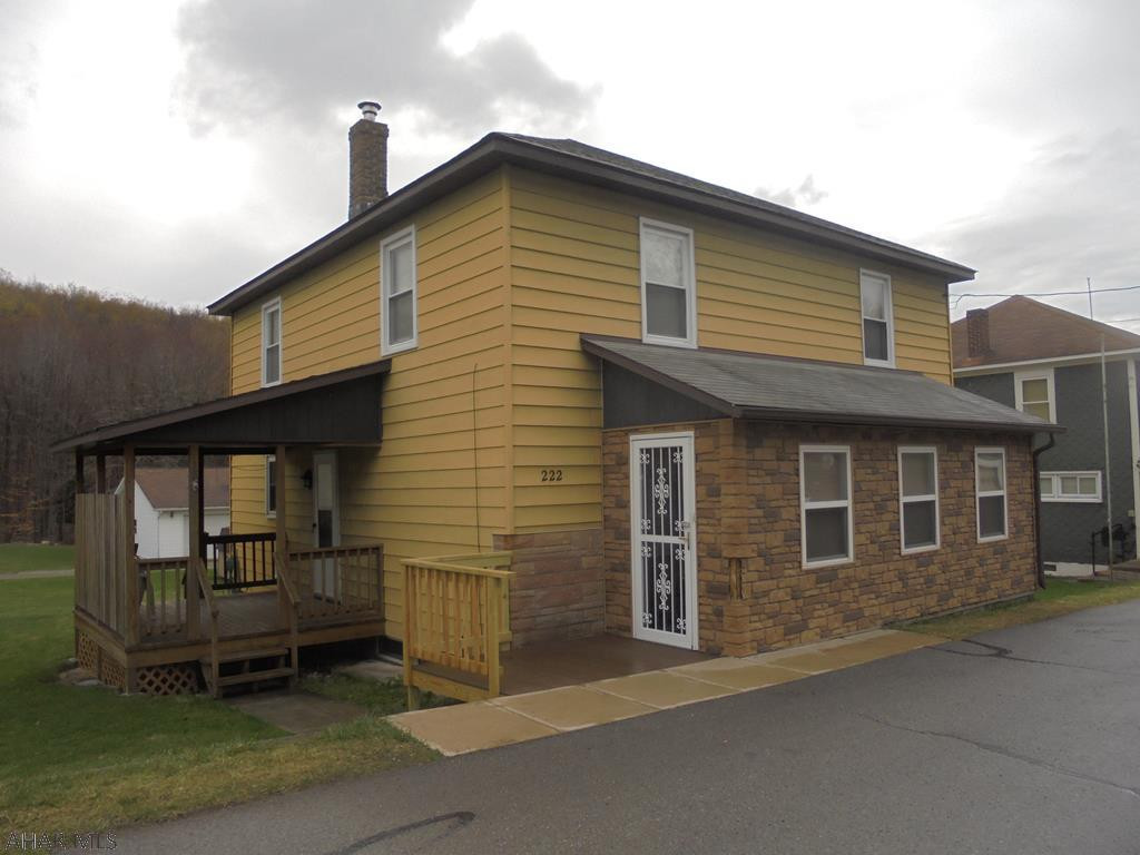 Colver- 2 story 4BR, 1 1/2 bath home on a 120 x 114 lot. 1st floor laundry, large eat-in kit. Newer roof.  2 car detached garage with finished room above the garage.