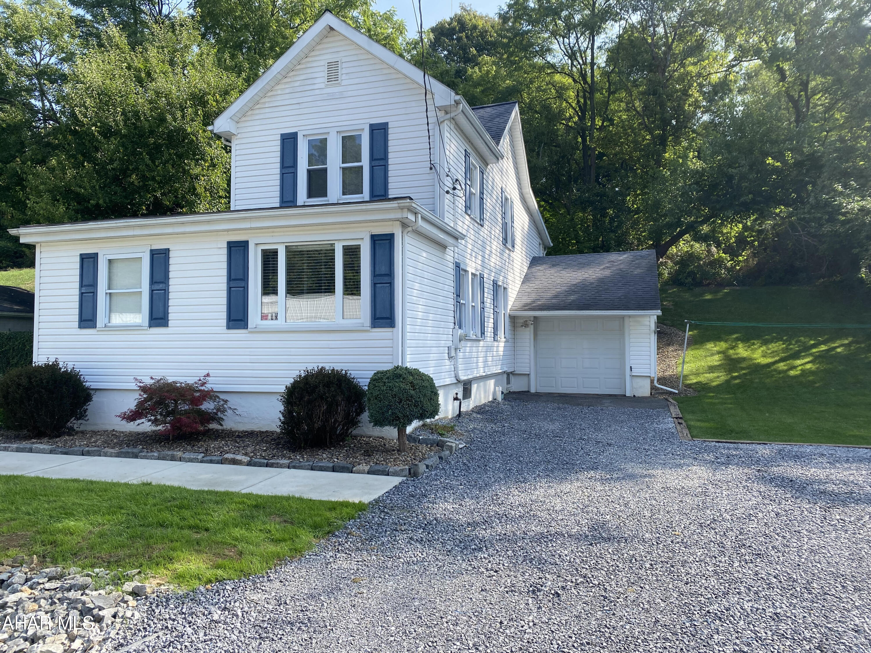 Take a look at this beautiful, well maintained, move in ready, 3 bedroom 2 bath home in the Spring Cove School District. It can be a great starter home as all kitchen and laundry appliances stay with the house! Laundry on the first floor as an added perk. Hardwood floors throughout the bedrooms and office/den. Relax and enjoy your evenings on the beautiful deck with the included patio furniture. You can also enjoy making campfires in the fire ring and entertaining there as well. Multiple heat options for the fall and winter as well as central air to enjoy in the summer months. There is a 8x12 shed included with the property.