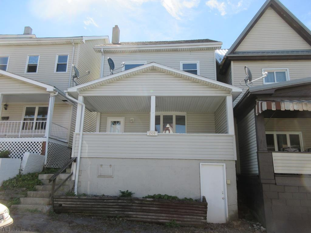 2.5 Story vinyl Altoona home with many updates. Updated furnace, circuit breakers, vinyl siding and windows. Large living room, formal dining, modern kitchen w/ appliances, 1st floor half bath and laundry. 2 bedrooms and nursery/den upstairs plus finished attic could be additional living space. Nice front porch and rear patio plus off street parking in alley to rear. Needs a little work, but mostly minor cosmetics.