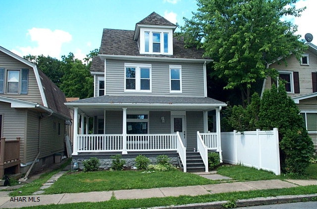 Immaculate home - newly remodeled from top to bottom. Altoona Campus area. 2/3 bedrooms – finished attic with an abundance of storage. All new mechanics with Central Air.  First floor bathroom & laundry. New kitchen & bathrooms. Wrap around front porch with covered deck in rear. Ceiling fans throughout.  Move-in ready.