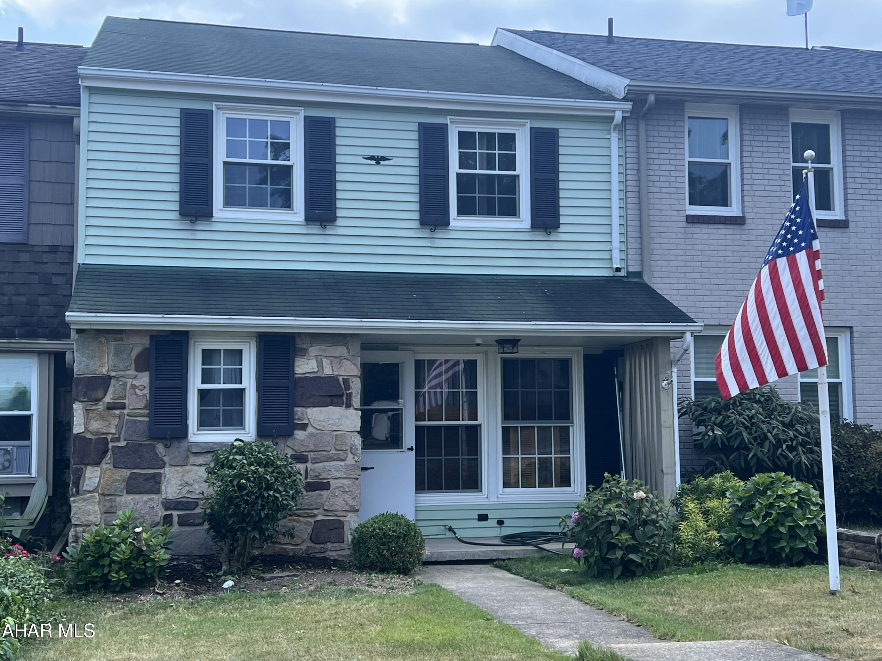Penn Farms area townhouse featuring 3 bedrooms, 1.5 bathrooms, equipped kitchen with dining area, full part finished basement, and balcony off the dining room.  Rear patio and awning. The seller has recently installed over $30,000 in improvements including new heating system and air conditioning.