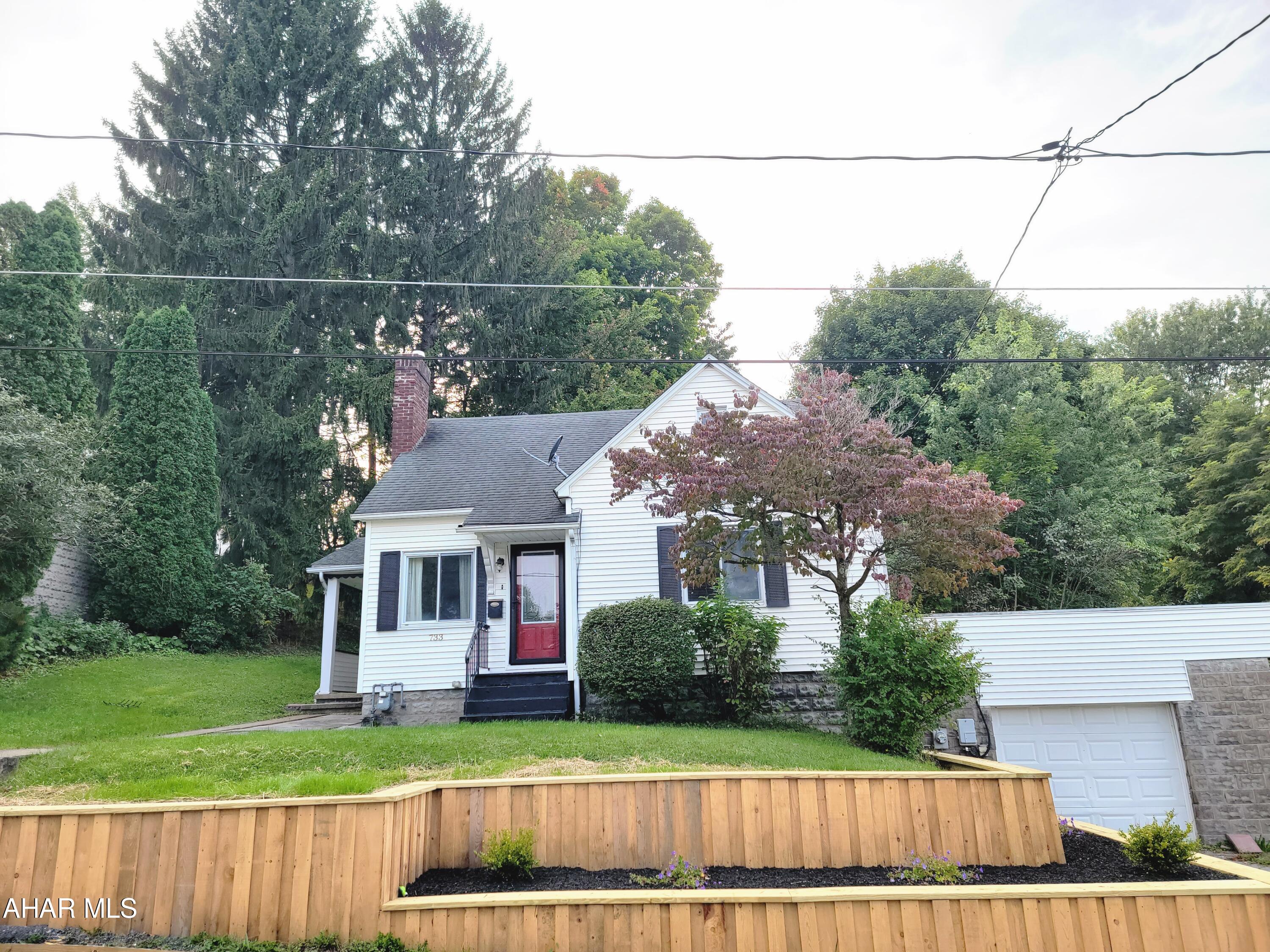 Beautiful 1.5 story vinyl sided home in Ebensburg. This home features 3 bedrooms, including one on the 1st floor, modern kitchen with laminate flooring and oak front cabinets, dining room, living room with fireplace and bath.  Full basement that could be finished and attached 1.5 car garage. Private rear yard and front and side porch. Great home at a reasonable price!