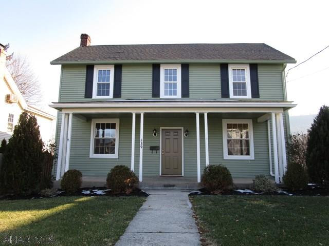 Super charming colonial home situated close to the Bedford Elks Golf Course and Omni Bedford Springs Resort.  This completely updated home features a living room, dining room, kitchen, 1/2 bath and mud room on the main level.  Second level offers a master suite with master bath, three additional bedrooms and another full bath.  Main level also offers an in-law suite with separate entrance.  The in-law suite has a living room area, kitchen and full bath.  Exterior improvements include an architectural shingle roof, maintenance free vinyl siding, vinyl shutters, large front covered porch and replacement windows.  Oil forced air furnace, heat pump and central air.  Large driveway for off-street parking and rear views of the Bedford Elks Golf Course. This is a lot of home for the money!!!