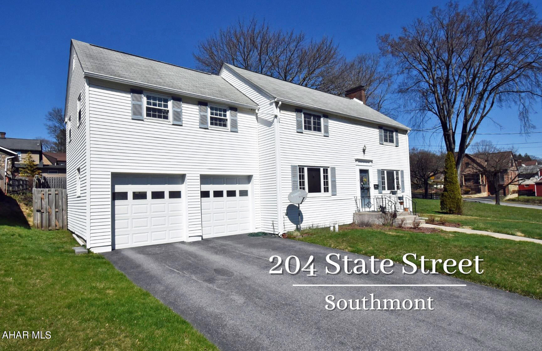 Two-story Colonial in the heart of Southmont has 5 bedrooms and 2 baths. A large kitchen, formal dining room and a living room with hardwood and a gas fireplace are featured on the first floor. The 5 bedrooms gives you the space you need. There's a large fenced-in back yard and a covered patio to enjoy. Come and take a look.