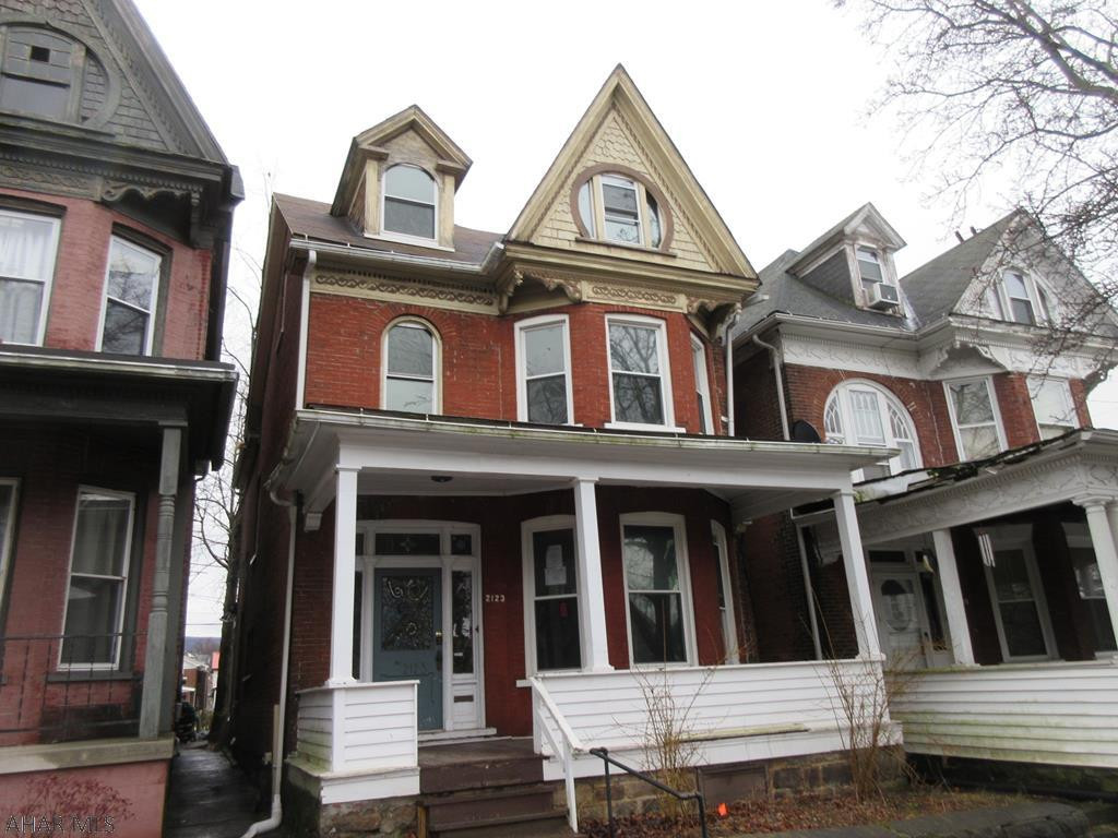 Altoona 2.5 story solid brick home with charm and character throughout. Large formal living room with ornamental fireplace, formal dining room with bay-window, and natural woodwork throughout. Second floor laundry room could be converted into a third bedroom. Needs some TLC, but lots of possibilities. Property sold AS-IS. Seller will make no repairs. Offers must be submitted through HUD approved broker. Buyer pays both transfer taxes. Exclusive Agency. Equal Housing Opportunity. Marketed by Olympus AMS www.olympusams-re.com. www.HUDHomestore.com