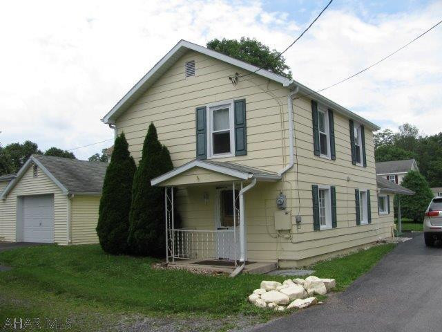 Well cared for Bellwood home on a double lot! This home includes a LR., spacious Eat in Kitchen w/snack bar, appliances, & 1st floor laundry/work room. 2nd floor w/full bath & 3 bedrooms. Attic storage, shed, & 2 car garage! Covered patio and level yard to enjoy the outdoors!