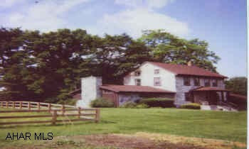 EXCEPTIONALLY WELL BUILT FARM HOUSE 1836. 7.39 ACRES, 80X70 BANK BARN, 7 LARGE HORSE STALLS, BARN COMPLETELY RESIDED AND NEW ROOF. CABLE, PHONE, WATER RUN TO BARN. (LOW TAXES). AVERAGE UTILITY COST ELEC. HEAT PUMP $200 PER/MONTH.