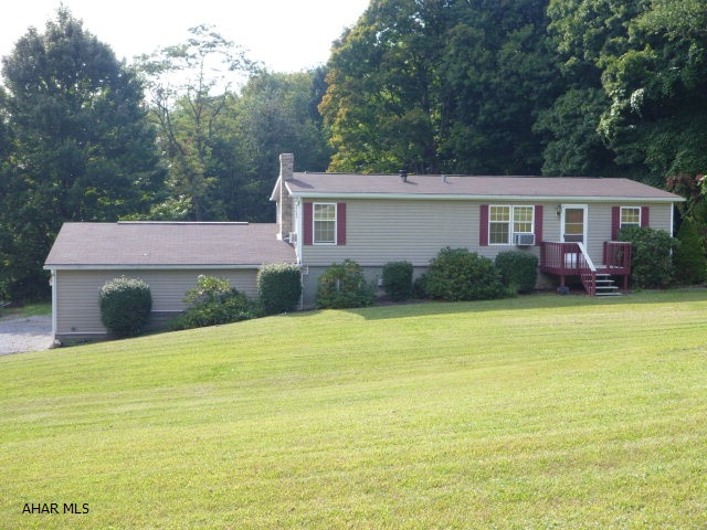 Looking for a home that is secluded yet convenient to everything? Here it is!! 3BR/2BA home sitting on 25.6 acres!!! Do not wait to check this home out!! Offering eat-in kitchen, living room, master bedroom with a large master bath with garden tub, double basin sink, stand up shower, 2 bedrooms and a finished basement with a family room. Not to mention the deck off the back with an above ground swimming pool. Grab your four-wheeler and enjoy the beautiful wooded lot! Also includes a large 2 car garage!!
