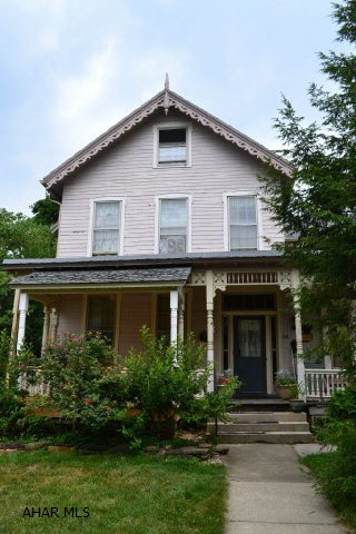 Historic Home of the Victorian Era Built in 1855, located in the heart of Hollidaysburgs Historic district.Spacious family home, 1st floor laundry, Pocket doors, Eat-in kitchen (Oak), 5 bedroom, 2.5 bathrooms, finished attic, built-ins linen, det. 1+ car garage. New roof and gutters, updated electric, 200 amp breakers, gas boiler updated 3 zones, new bay window. Central air on 2nd & 3rd floor only. Property sold as is!  *See Photo Gallery