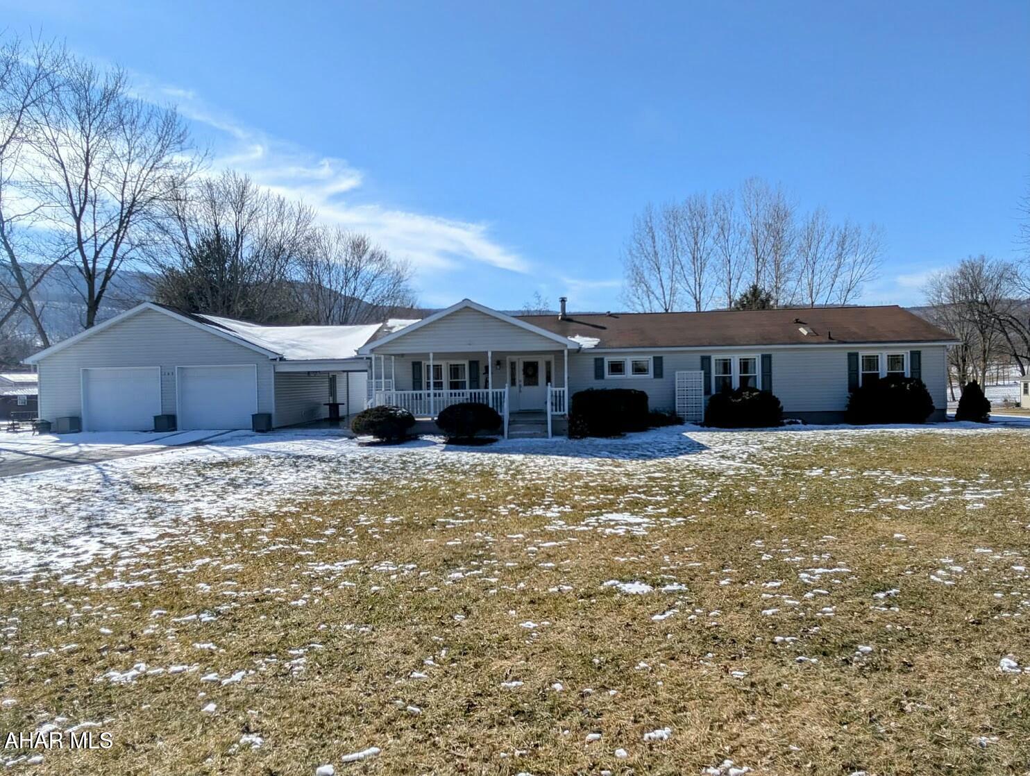 Spacious & Stylish 4-Bedroom manufactured home on 1.6 Acres NBC School District

This beautifully updated 4-bedroom, 3-bath home on 1.6 acres is packed with space, charm, and modern comforts all in the Northern Bedford County School District!

Inside, you will love the bright, open feel with new flooring in main areas (2023) and new windows (2021). The main living area is warm and inviting, featuring oil heat, central air, and in-town water. The main-floor laundry room is so convenient with storage.

The primary suite is a dream, complete with his-and-her closets and a gorgeous ensuite bathroom featuring a tiled shower with a bench seat and built-in shelves, double vanities, a linen closet, and a tiled floor. Two more main-floor bedrooms come with walk-in closets, and the main-floor bathroom is beautifully tiled from floor to shower.

But wait there's more! The finished lower level (approx. 1,100 sq. ft.) is the ultimate bonus space, featuring kitchen area, family room, bedroom, and a three-quarter bath. Plus, there's a large storage area with storage cupboards to keep everything organized.

Outside, enjoy a fantastic yard, a brick patio perfect for relaxing, and a garden shed for all your tools and toys. The 30x40 attached garage, connected by a breezeway, offers tons of space, and the blacktop driveway makes parking a breeze.

24 hour notice preferred.