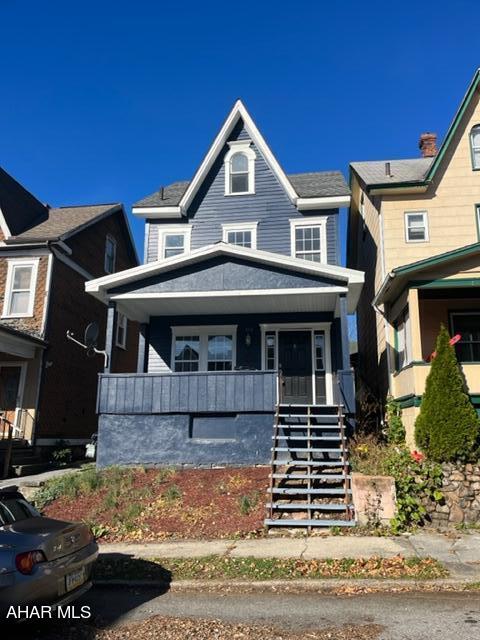 This 3 BR 1 BA is move in ready and waiting for the perfect first time buyer. The beamed ceilings in the living room offer character and appeal. Updated kitchen and bath and a 1st floor laundry add to the appeal. There are 2 parking spaces off of the alley for convenience. (3rd BR is in the attic).