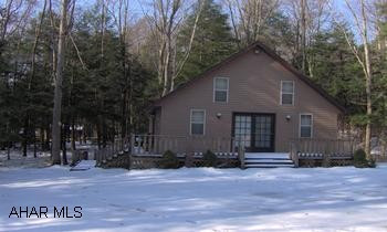 Modified A-Frame with vaulted ceiling, appliances and most furniture included !!  Beautiful decking. Home in excellant condition.