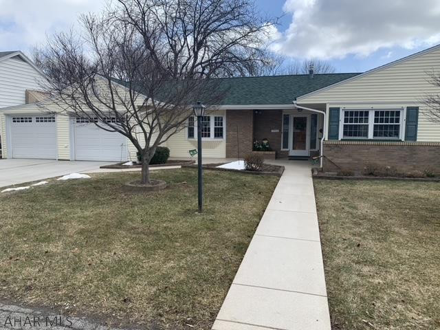 Beautiful, well-maintained ranch style home. 3 bedrooms, with a possible 4th, and 2.5 bathrooms. Spacious living room and dinging room with great natural light and bonus fireplace divide. A large, eat-in kitchen with solid cabinets, a built-in desk offering 1st floor laundry and half bathroom. The bedrooms have nice sized closets and hardwood under carpets. All doors throughout this home are solid. Updated electric and plumbing. Energy Efficient Furnace installed in 2014. With a 2 car garage attached, covered back patio, and a partial fenced yard quietly situated in a convenient location to I99, healthcare services, shopping, and restaurants. Make this your forever home. Call the listing agent to book your private tour. Seller is related to listing agent.