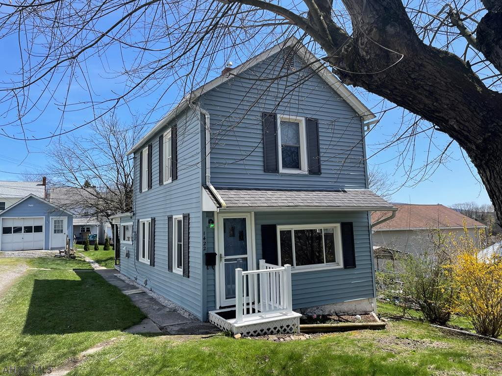 Cute 2 bedroom home in the Juniata section of Altoona. This home features vinyl siding, vinyl windows, new sewer line and updated forced air furnace. The nice double lot is 50x120 and also has an oversized 1 car detached garage. Previously used as an investment property with a long term tenant. A few interior updates would make this home a true gem.