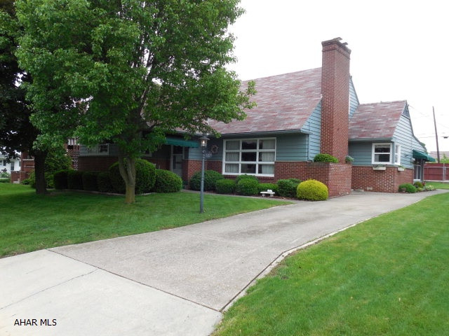 Immaculate 4 bed., 3 bath Cape Cod.. Living rm w/fireplace, spacious eat-in kitchen. Large finished lower level with wet bar and bath. Lots of storage space. Inground  pool with a pavilion area w/fireplace and picnic table. Large 2 car detached garage with finished upper floor with heat and electric. Screened in back porch. Basketball court beside garage.  Home Warranty