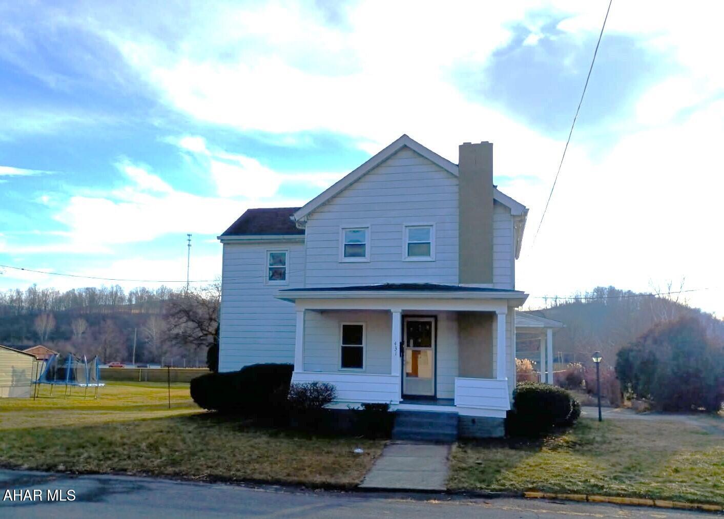 Great 4 BR 2 Bath Home with 2 Car Garage in Bellwood. DR and LR are Open Together, Eat In Kitchen. Nice BR on First Floor. Second Floor has 3 BRs and the Full Bath. Freshly Painted throughout with Hard Wood Floors and LVP (No Carpet). Nice Flat Yard. Situated only a Block Away from the Schools but on a Relaxing, Low Traffic, Dead End Street. Wood Stove Hookup in LR. Second Bath and Laundry in Basement. Fenced In-Ground Pool Needs Significant Work to Become Functional Again (Seller may help if requested). Check out the Location!