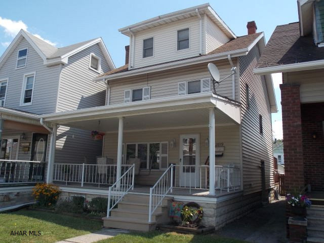 Wonderful family home in a very convenient location near Mansion Park.  Three bedrooms on the second floor with a finished attic bedroom large enough for 2 more kids or a great play area. You will love the large bath with double bowl sink. The basement is also finished and a great place for a man cave. There is also a work-out room in the basement + room for storage. The kitchen opens to the dining room for easy entertaining or just sit at the bar for a quick breakfast. Relax on the front porch or back deck or even jump in the pool after a long day at work. Beat the summer heat in this lovely home with central air. The home is neat, tidy and move in ready.