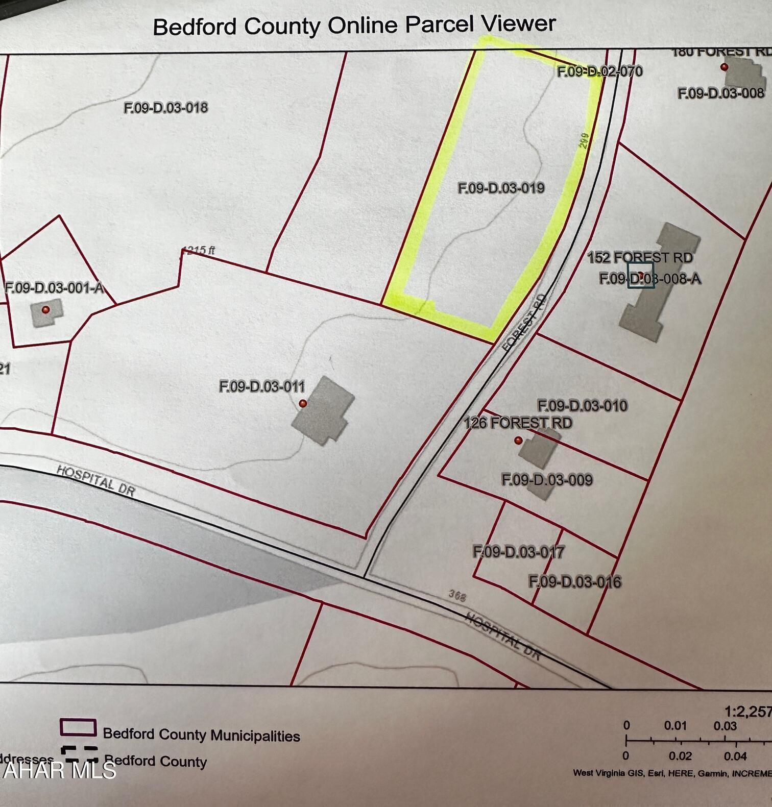 Ground near UPMC Bedford Memorial Hospital. Possibilities for residential or commercial building.