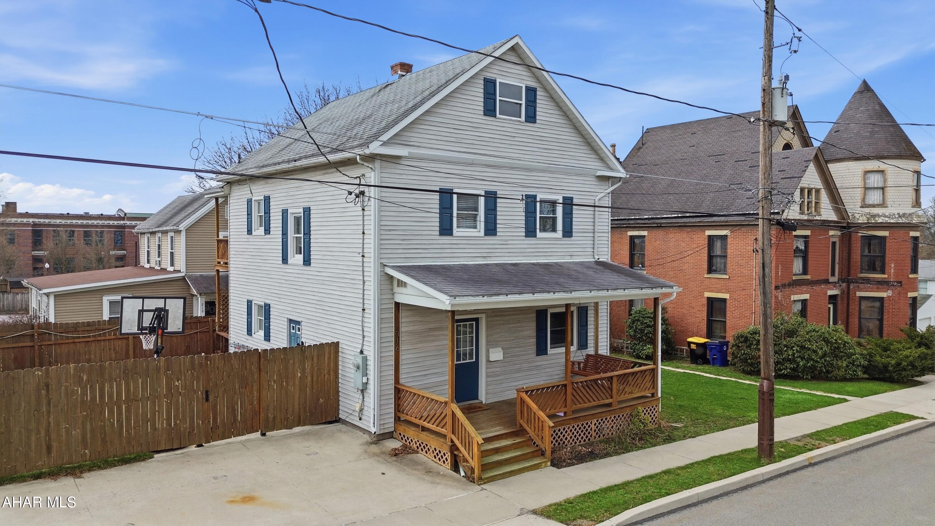 Welcome to 316 W Crawford Street in the Ebensburg Borough! This beautifully renovated home has undergone extensive updates over the past few years and is truly move-in ready for its next owner. Notable improvements include updated electrical, plumbing, driveway, bathrooms, and more offering peace of mind and modern convenience. Step inside to a spacious and inviting main floor featuring a large foyer, generous living room, formal dining area, and a bright eat-in kitchen complete with included appliances. A full bathroom with first-floor laundry adds everyday functionality. Throughout the main level, you'll appreciate the character and warmth of the charming inlaid hardwood flooring. Upstairs, you'll find three spacious bedrooms along with a private master suite that boasts a beautifully updated full bathroom with a tile shower. The unfinished basement provides ample storage space and houses the home's mechanical systems. Outside, enjoy a covered front porch, a fully fenced-in yard, and off-street parking for up to three vehicles. Don't miss your opportunity to own this thoughtfully updated home in a great location, schedule your showing today!