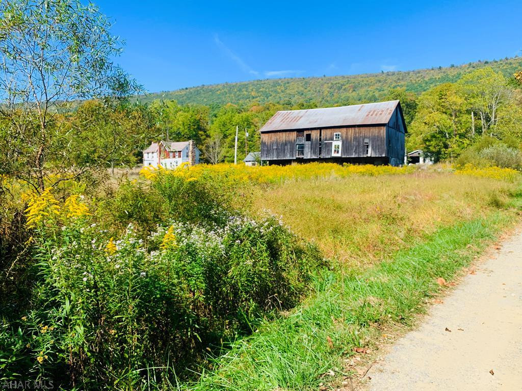 If you are looking to create a home in a private setting nestled in the mountains with lovely views, take a look at this starter home.  The gentle slope, tillable acres, electric to outbuildings, large bank barn and close proximity to State Game Lands make this property a must see.