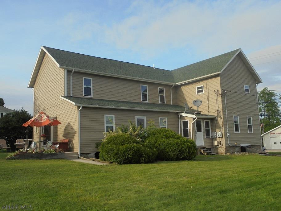 Owner paid $100,000 for property, then put new roof, siding and windows in. Some wiring. One unit is rented, one vacated earlier this year. Two need renovations to rent (one is gutted) Large lot with off street parking. Lots of potential!