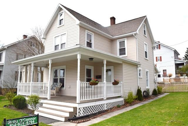 What a great house on my favorite street in Hollidaysburg.  Everything is modern, well maintained, and in move-in condition.  New carpeting throughout just installed.  Recently remodeled dining room with wainscoting and tasteful designer color wall paint.  Convenient first floor laundry with newer front loading washer and dryer.  Nice size bedrooms and newly updated bath with subway tile.   Fenced yard.  Corner lot.  Off street parking and garage.  This home has it all at an affordable price. (agent related to seller)