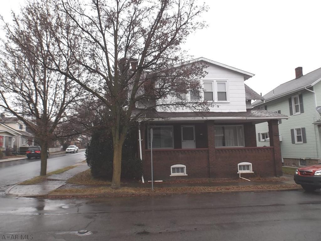 Solid 3 bedroom 1 1/2 bath two story on corner lot.  Half bath on 1st floor. Large master bedroom. Newer windows. Full unfinished basement. Carport.