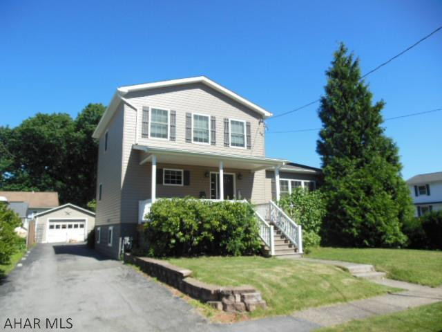 Beautiful 2 story home by Altoona Campus with 3 br's, 2.5 baths, appliances, fireplace, central air, and 2 car garage! Spacious open-floor plan on the first floor that's breathtaking! Private rear yard & private rear deck beside a babbling brook (mountain run-off) - no flood insurance required. Newly built in 2016 from foundation up.  No through traffic.  Fairview area!