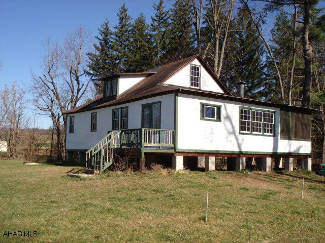 Updated water-front cottage on 4 acres with open floor plan & freshly painted exterior. First floor with three bedrooms, one bath, living room, kitchen, dining room, and a large, screened-in covered porch overlooking Dunnings Creek - Plus, 2nd floor sleeping loft. The property also has a deck and block storage shed.