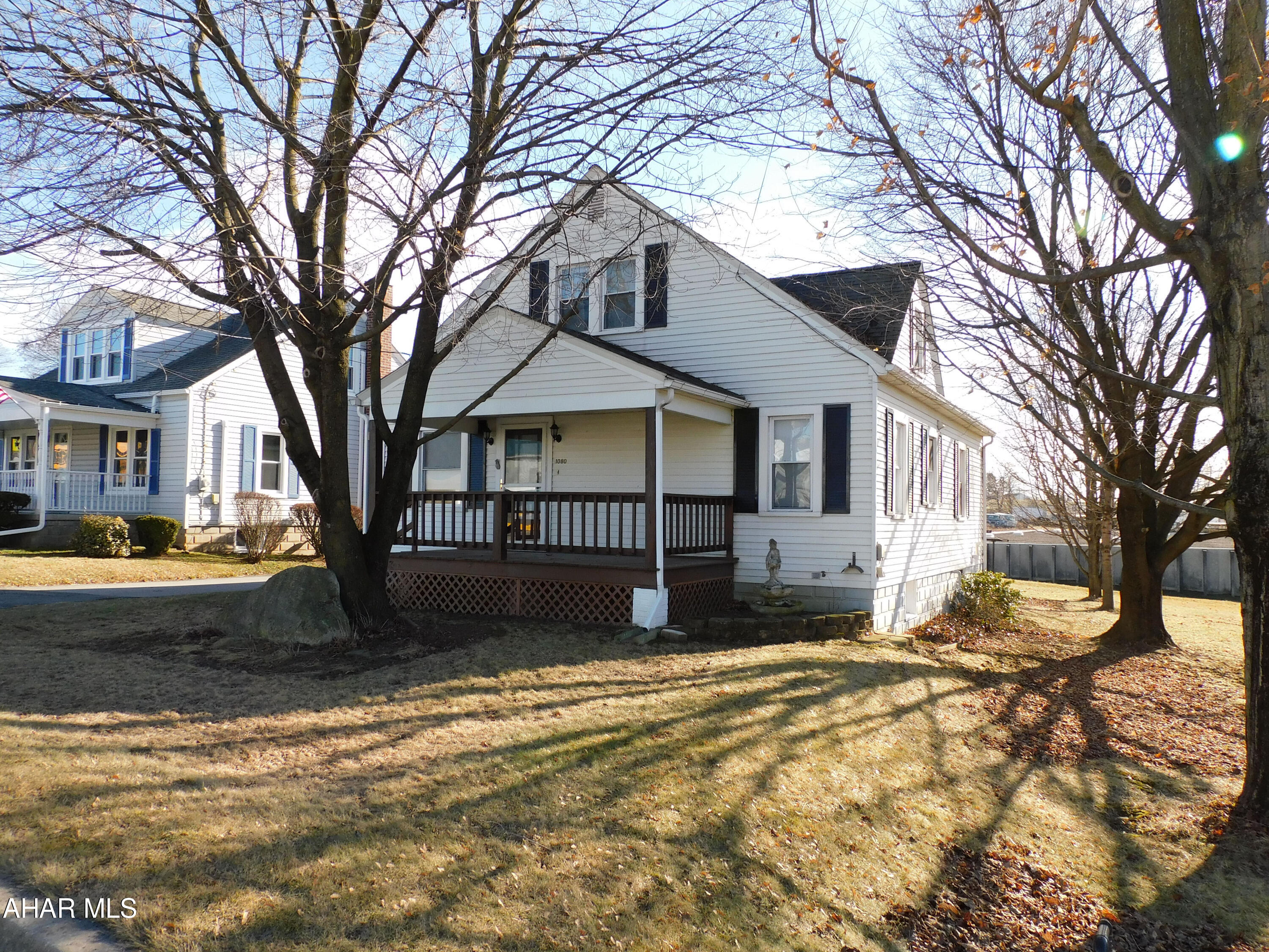 Charming Cape Cod in Roaring Spring! Eat-in kitchen with custom cabinets. Spacious living room. 2 bedrooms on the first floor. Large 3rd bedroom on the 2nd floor features knotty pine hardwood flooring. A few additional areas on the 2nd floor make great walk-in closets. Finished basement is perfect for entertaining! Newer windows and central AC. Plenty of parking, large flat yard, and a 2 car garage. Move in ready and well maintained!