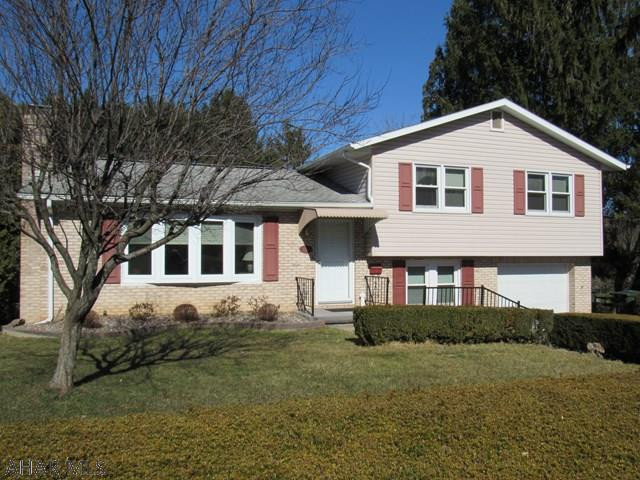 You will be pleasantly surprised with this well built and maintained 3BR, 2 BA vinyl and brick split level home conveniently situated to everything "Victorian Bellefonte" has to offer. The main level offers a living room with a fireplace to enjoy during cool evenings, a kitchen with ceramic tile floor, and plenty of cabinets. Off the dining room, enjoy your morning cup of Java either sitting in the 4 season sun room or on the 2-tier deck with its built in seating overlooking the backyard. The second level offers 3 nice sized bedrooms with ample closet space and also a large full bathroom. The lower level has a bathroom and an inviting family room. This home is bright and spacious throughout and is conveniently located with easy access to I-99 providing an easy commute to State College/PSU.