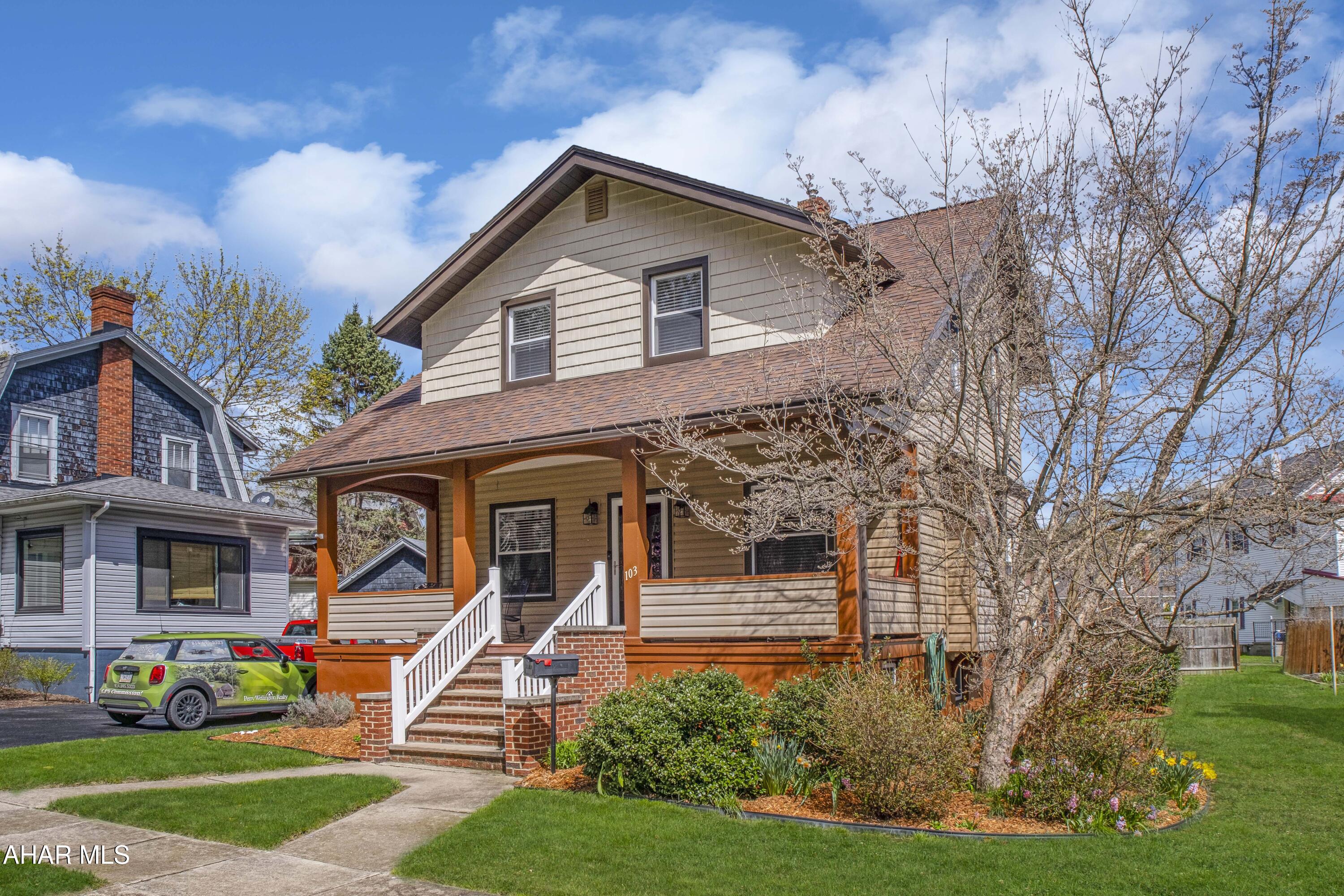 Charming, Updated Llyswen Home with Classic Character and Modern Comforts: 

Welcome to 103 Wordsworth Ave, a meticulously maintained 3-bedroom, 2-bathroom home in the desirable Llyswen neighborhood of Altoona. Offering 1,370 square feet of living space, this 1940-built residence blends timeless charm with smart updates for modern living.

Step inside to discover brand-new flooring throughout, original woodwork full of charm and character, and a cozy wood-burning fireplace. The bright eat-in kitchen features a lovely garden window, perfect for your morning routine, along with a pantry for extra storage. Newer replacement windows, central air, and updated mechanics ensure energy efficiency and year-round comfort.

Outside, enjoy low-maintenance living with new vinyl siding, a composite deck for entertaining, and a beautifully manicured yard on a level 0.12-acre lot. The home also includes a one-car attached garage with opener, asphalt driveway, and full walk-out basement with ample storage potential.

Located on a quiet street within walking distance to local elementary schools and Mansion Park, this move-in-ready gem offers both convenience and peace of mind.

Don't miss your chance to own a character-filled home with modern updates in one of Altoona's most charming neighborhoods!