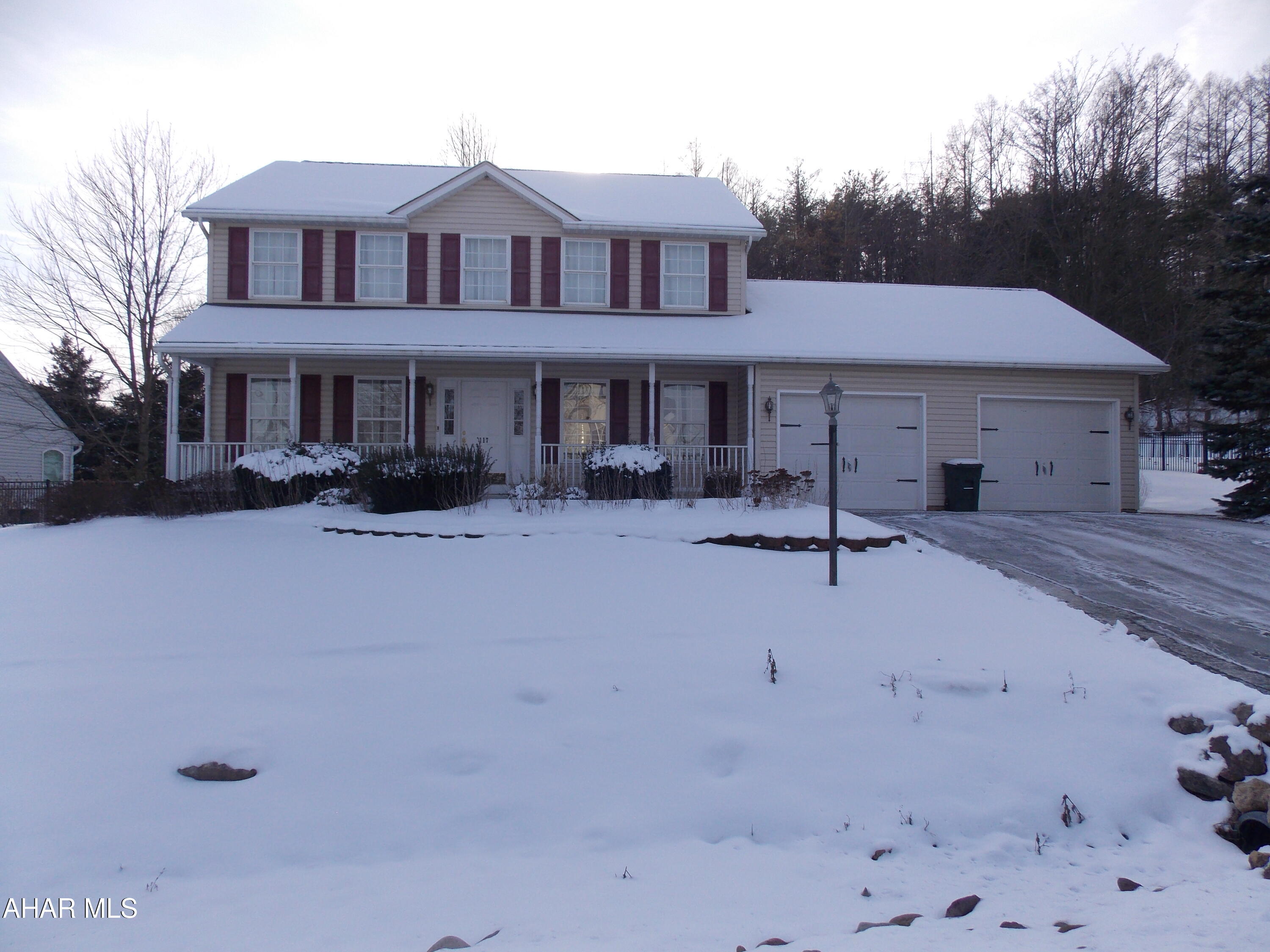 Schedule a showing today to see this home in Park View Estates.  A very family friendly neighborhood where the neighbors have a summer party with food trucks and games for the adults and kids and a tractor race on the 4th of July. Only a mile from Delgrosso Park so lots of summer fun for the entire family.
Coming in the front door you will be welcomed into the foyer with the dining room on the right and the formal living room is on the left.  If you don't need a formal living room, this room with lots of natural light would be a great office, play room or what ever your family needs.
Walking back the hall you will find the half bath on your right and the eat in kitchen and family room with a fireplace straight ahead. Upstairs are 4 bedrooms 2 baths and the laundry. The The large master bedroom has a walk in closet and a bath with a soaking tub and separate shower. The other 3 bedrooms are all freshly painted and close to the shared hall bath.
 If you need a place for the kids to play or a watch football or a movie, the basement is finished as well. The gas fireplace keeps the basement space cozy and warm. The landscaping is lovely all summer and the covered patio is great for summer entertaining. The house has been freshly painted in neutral colors that will be sure to match most furniture.  There is leaf filter on the gutters, so no need to clean the gutters out when the leaves fall. All in all this is a great home and is ready for a new family.
Don't wait, houses in this neighborhood don't last long. Conveniently located between Altoona and State College in Bellwood School District.