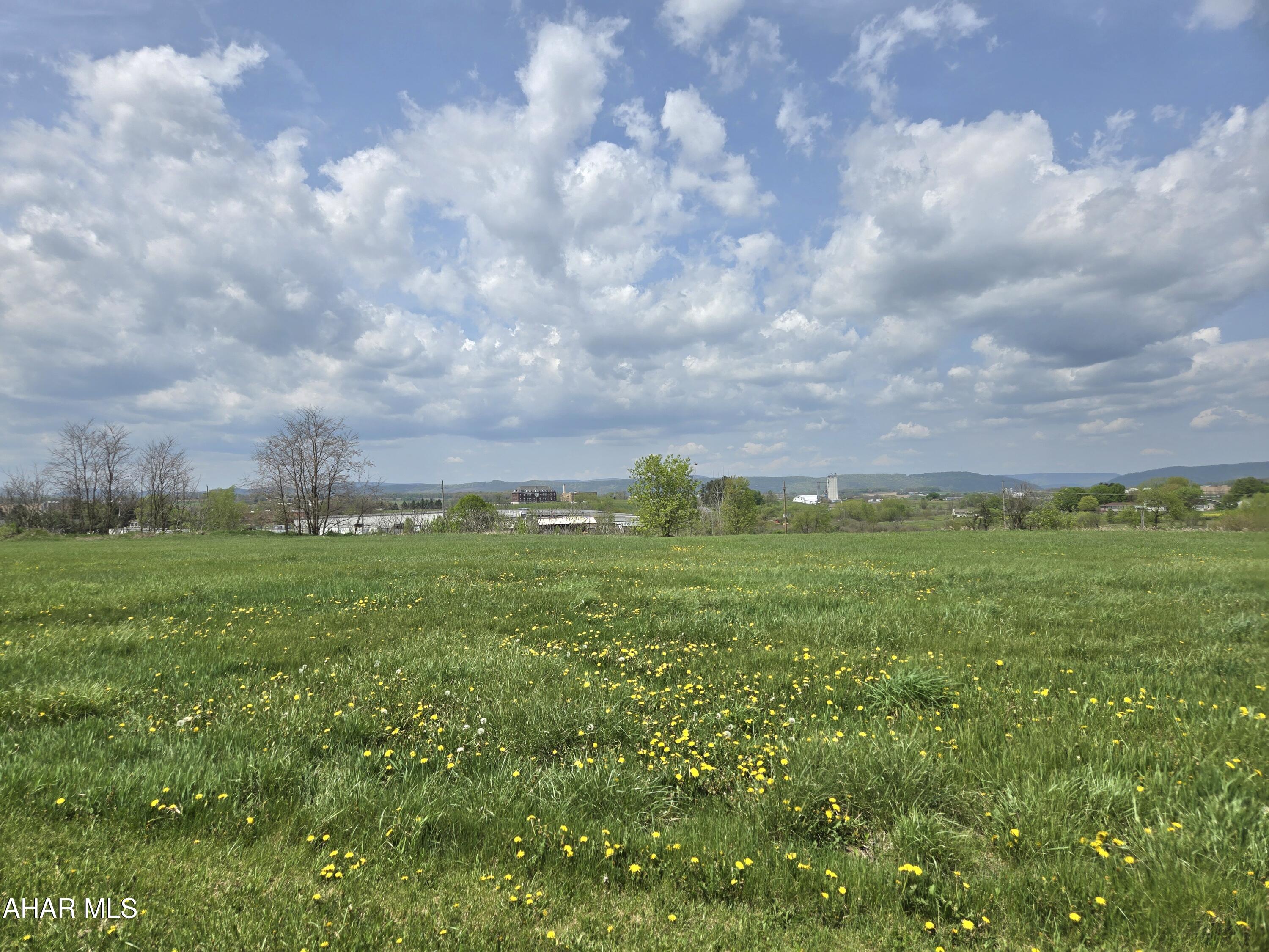 Prime 11.99-Acre country land on the outskirts of Martinsburg Boro in North Woodbury Twp, neighboring Homewood Retirement Center and Spring Manor Mobile Home Park with public water & sewer available at end of Heverly, 1 mobile home owned by tenant on the property. No appointment needed for vacant land. Great view. J-672