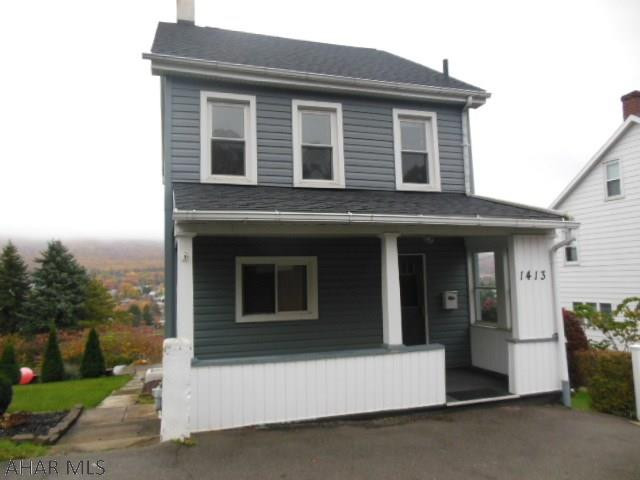 Charming 2 story in Pleasant Valley with beautiful views of the Valley from the deck or patios. 50X120 lot! 3BR, 1.5BA, GHW heat in move-in condition! Carpeting and laminate flooring, large beautiful bath w/shower and closet on 2nd fl. 3rd BR is on the 3rd fl. Radon mitigation system in place, 100 amp breakers, close to shopping, schools. Well worth a look.  Estimated payment would be ~$350./month (with 20% down) which is cheaper than renting!  *Total square footage includes the basement.