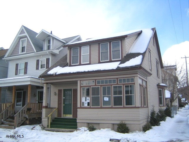 Nice 3 bedroom, 1 bath home. First floor laundry, 1 car garage, thermo windows. Enclosed front and rear porches, spacious eat-in kitchen, living room. Property is sold as-is. Seller will make no repairs. Buyer pays both transfer taxes. Offer must be submitted through HUD approved broker.