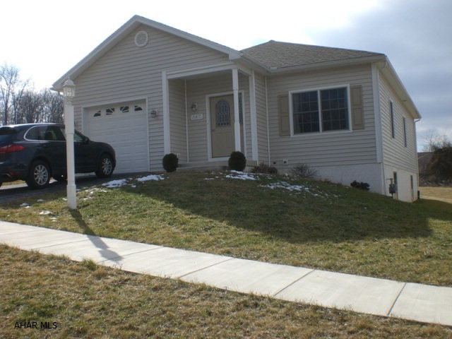 Easy living in this nearly new rancher. Living room w/crown molding and foyer area, kitchen w/hickory cabinets & stainless appliances, D.R., Master Bed W/Full Master Bath, 2nd Bedroom, additional full Bath & 1st floor laundry. Easy flow floor plan, 9' ceilings & full BSMT. 1-car garage, gas FA heat, Central Air & Macadam Driveway.